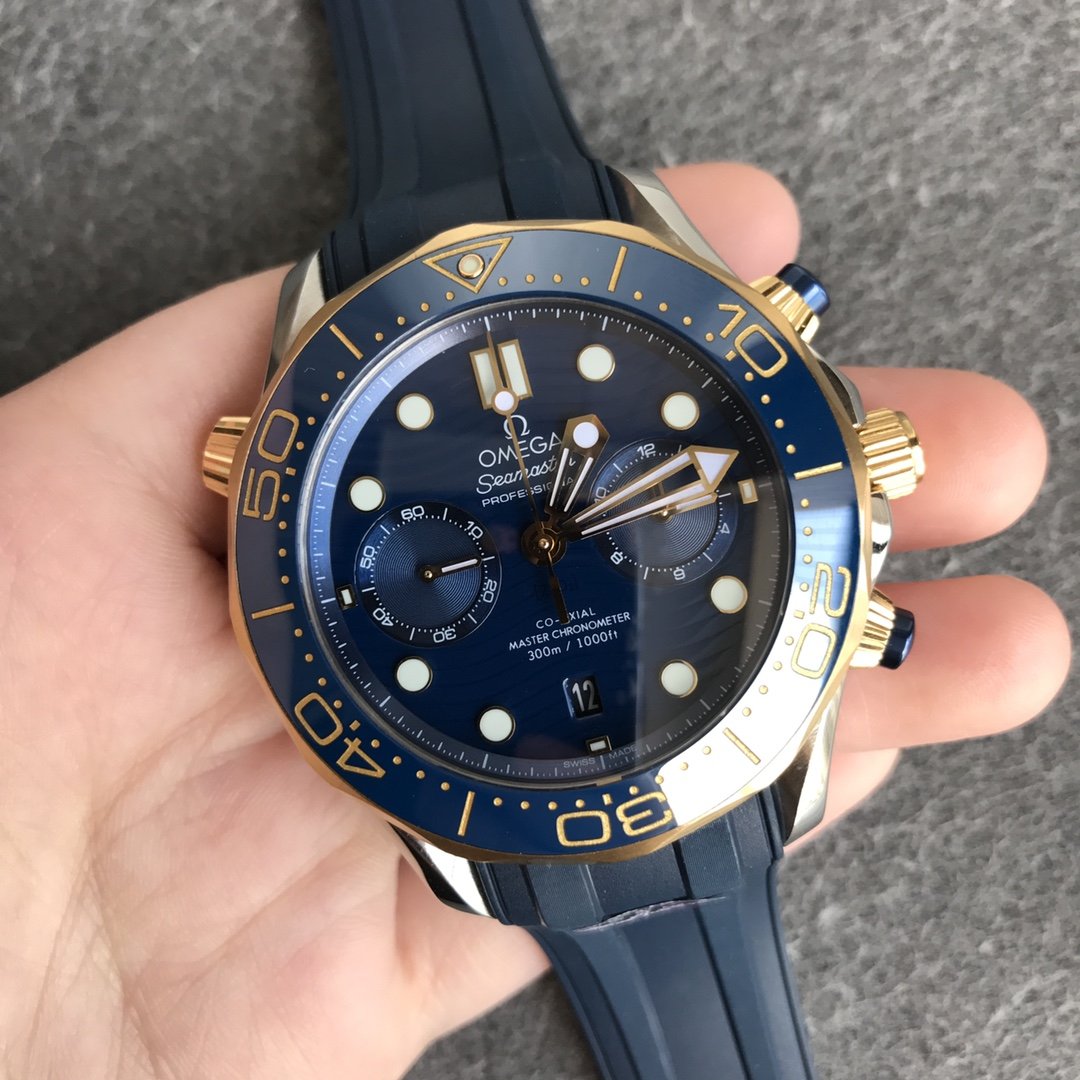 SEAMASTER DIVER 300M GOLD CASE CHRONOGRAPH 44MM BLUE DIAL