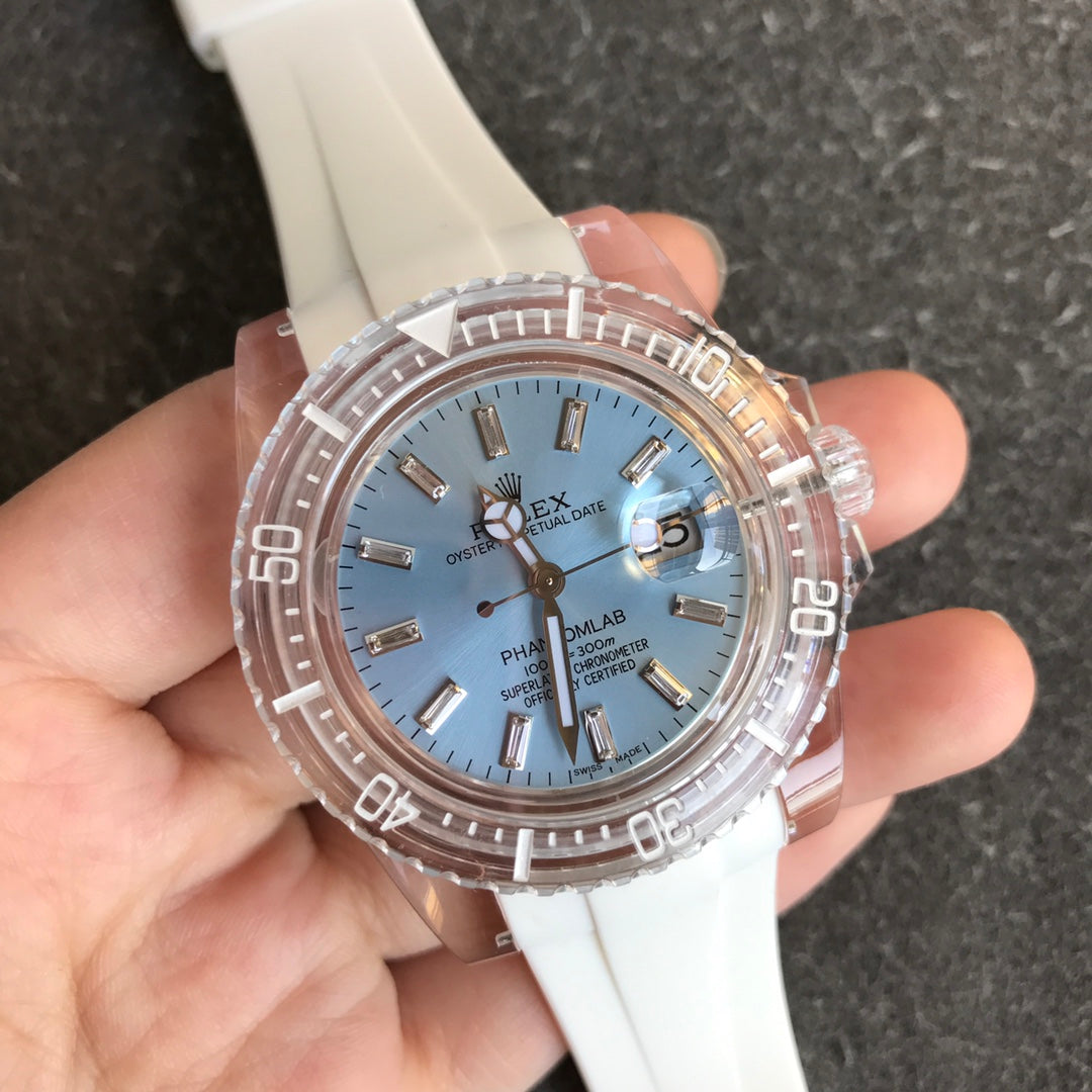 SUBMARINER DATE 40 CUSTOM SAPPHIRE CLOUD BLUE DIAL