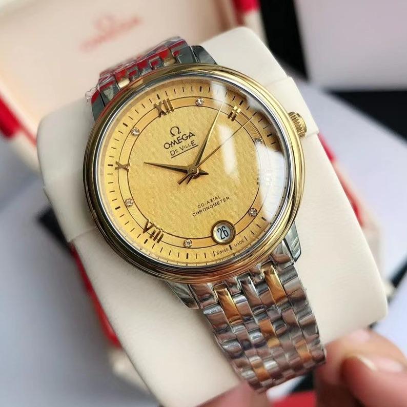 DE VILLE PRESTIGE 39.5 GOLD CASE YELLOW DIAL