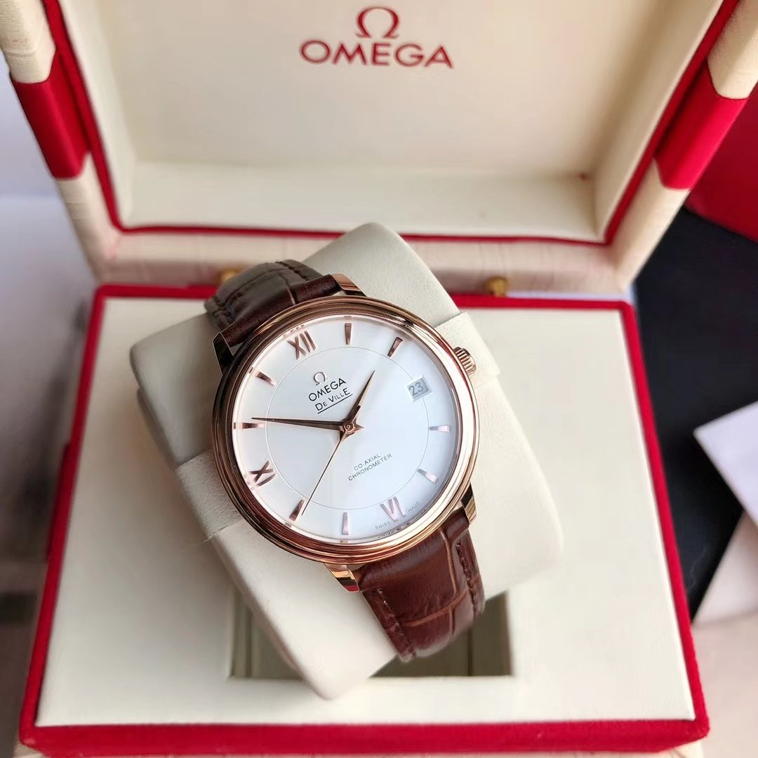 DE VILLE PRESTIGE 39.5 ROSE GOLD CASE MOP DIAL