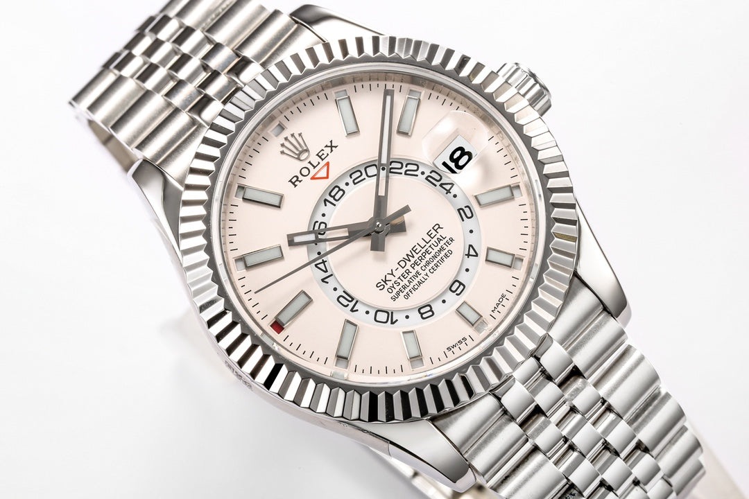 Rolex Sky-Dweller 42mm Silver Pink Dial