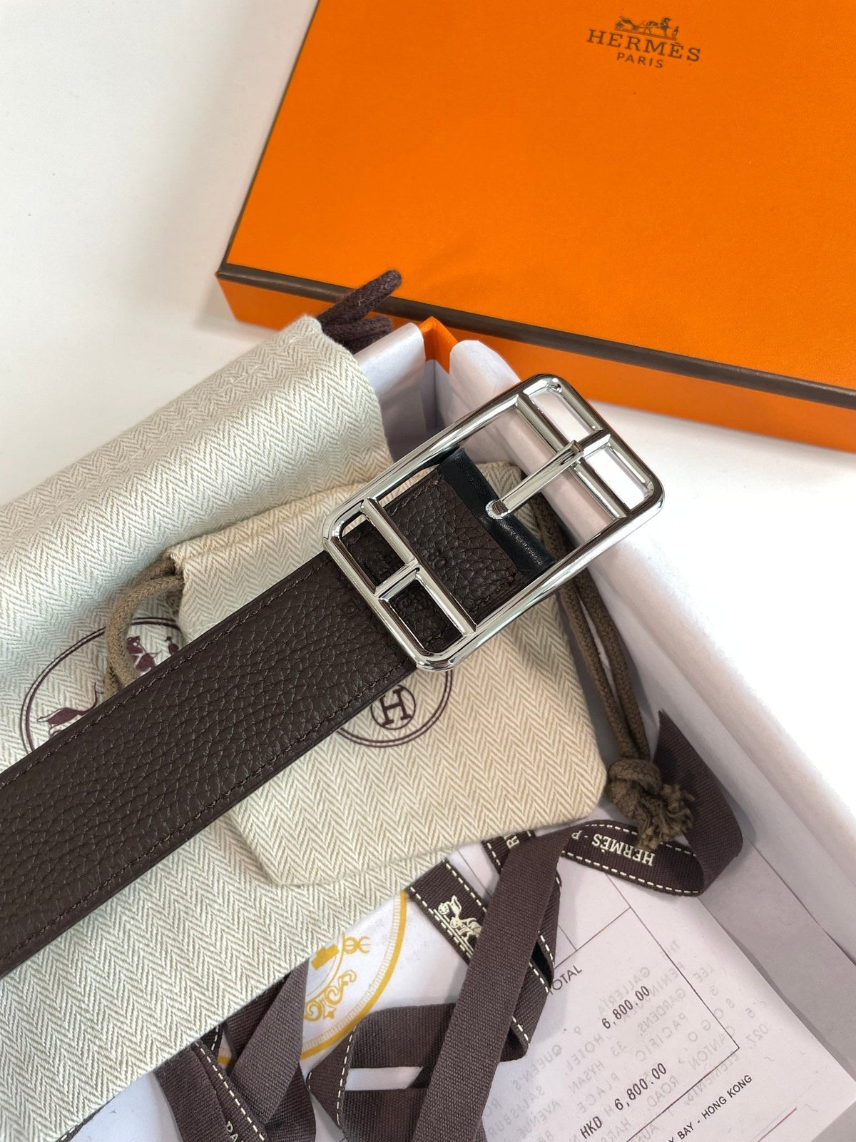 HM Cape Cod 32mm Reversible Belt Black Chocolate Leather 187795