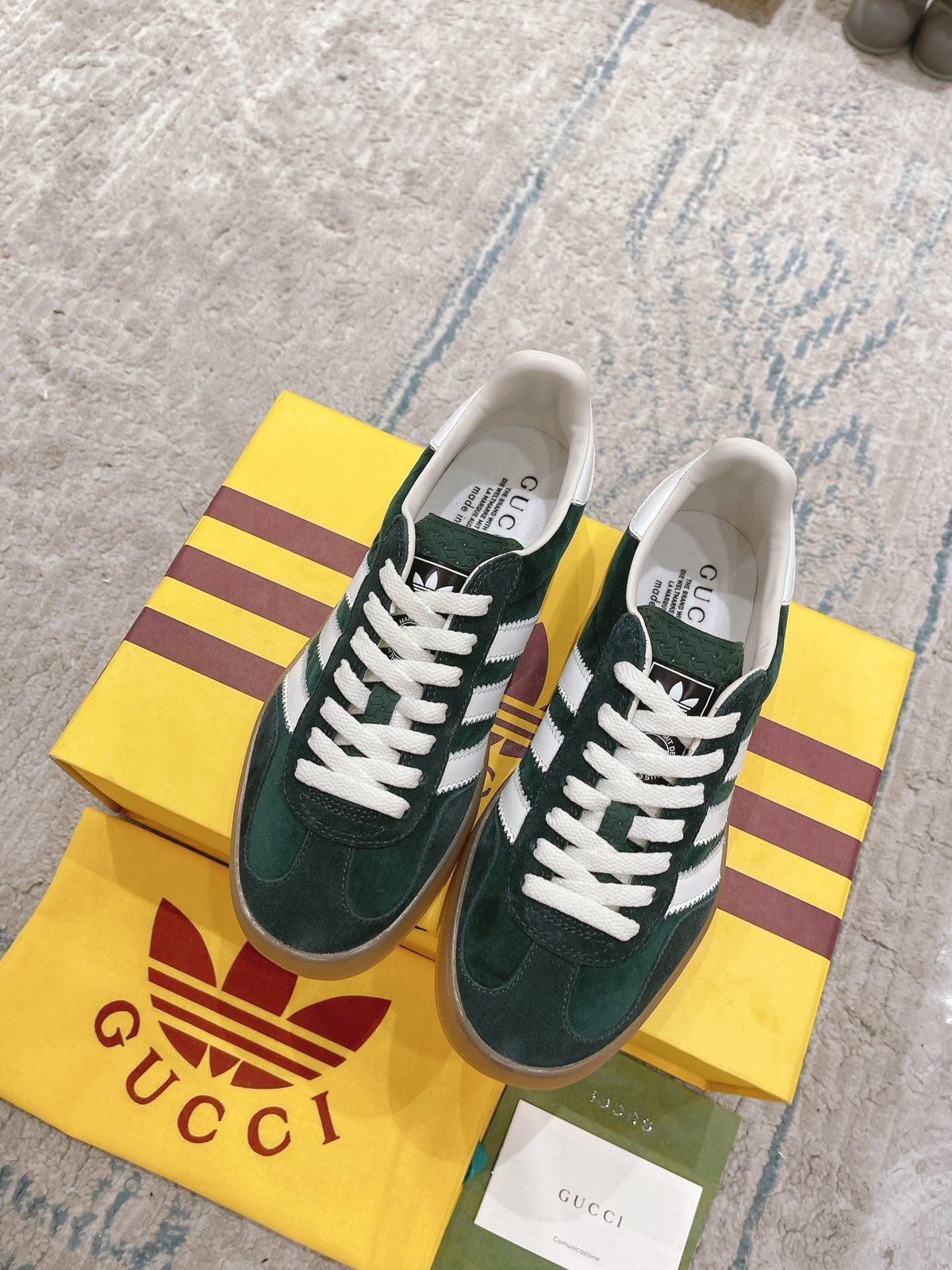 GG & ADIDAS GAZELLE SNEAKER GREEN SUEDE