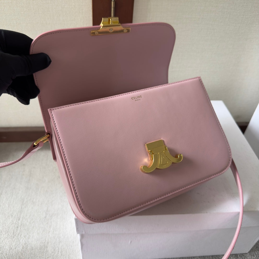 classique triomphe 22 pink calfskin gold hardware