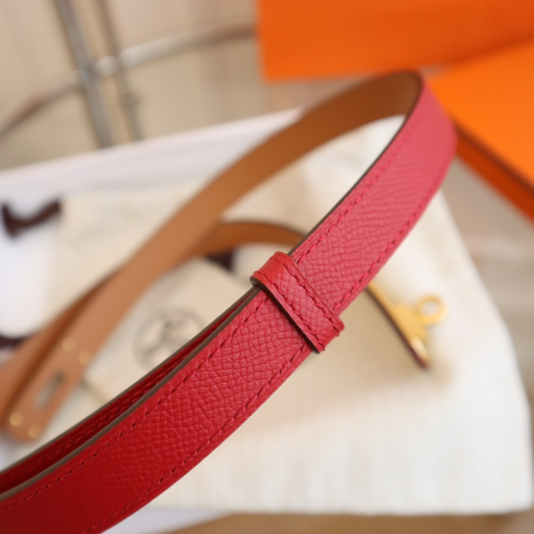 hm kelly belt 18mm dark red epsom leather
