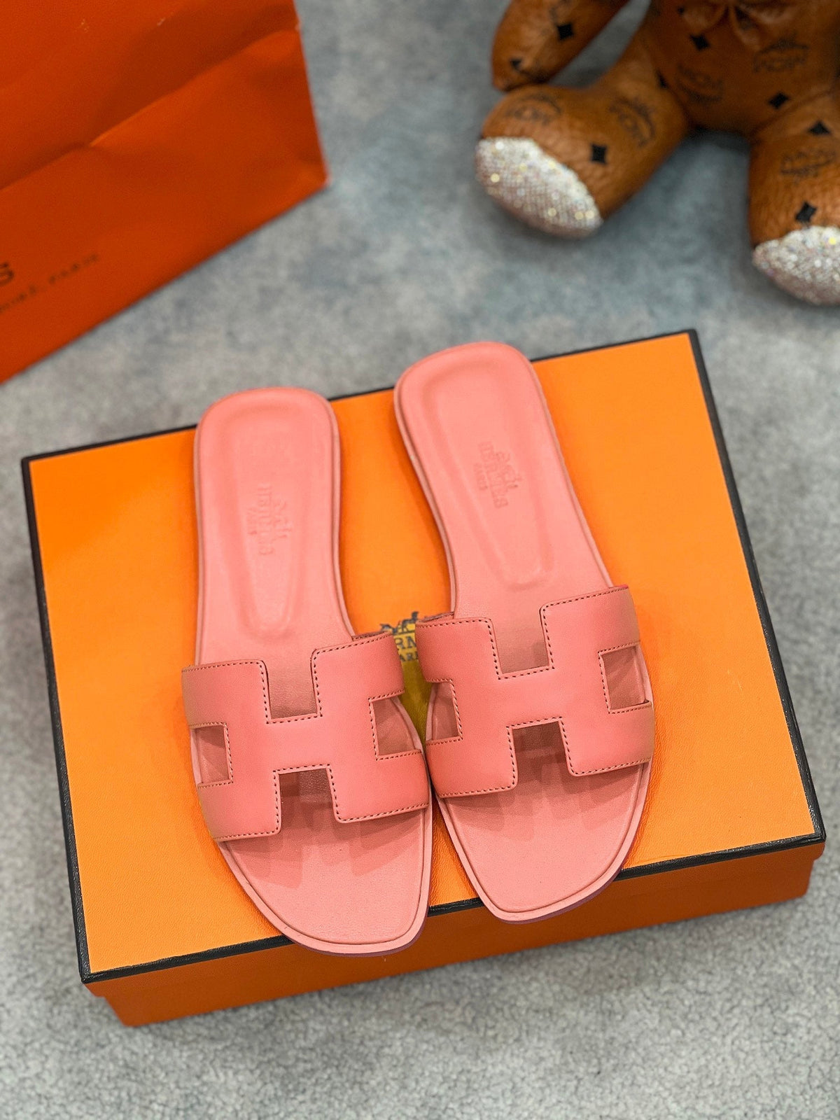 0ran Sandal Rose Smooth Calfskin
