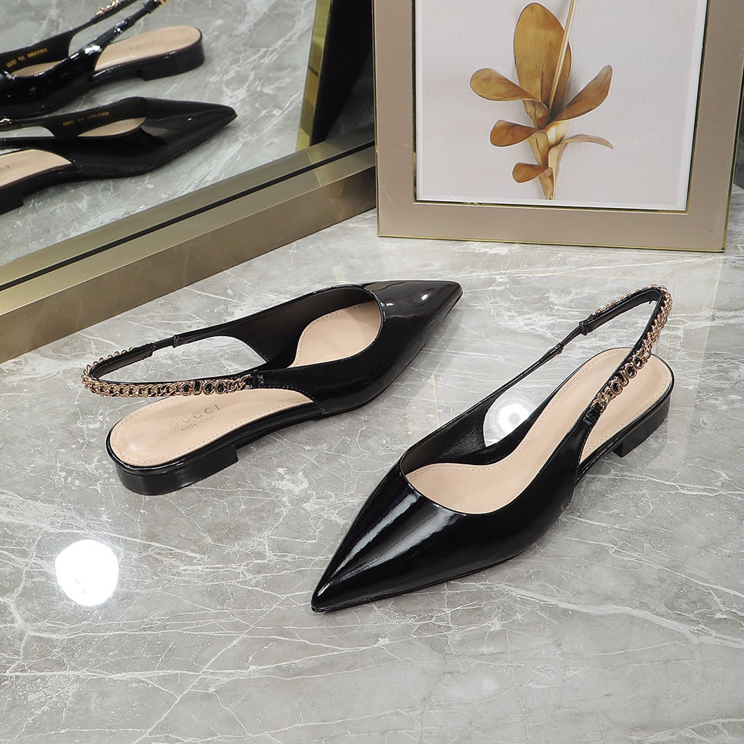 GG Signoria Slingback Flat Black