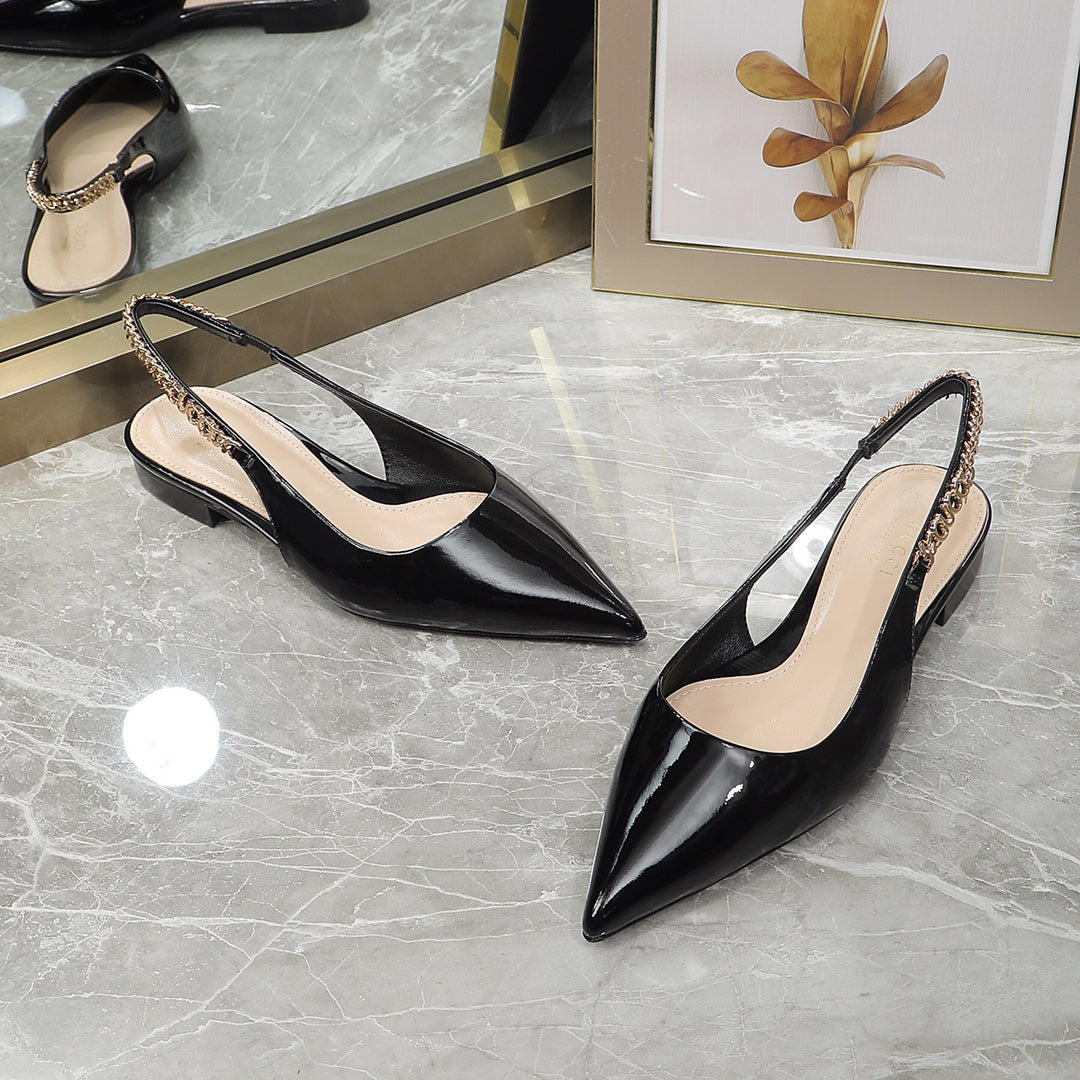 GG Signoria Slingback Flat Black