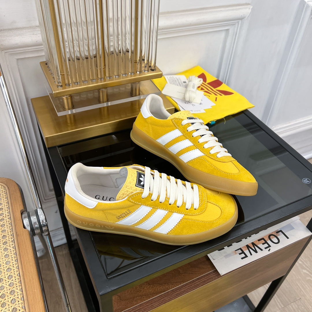 GG & ADIDAS GAZELLE SNEAKER YELLOW VELVET