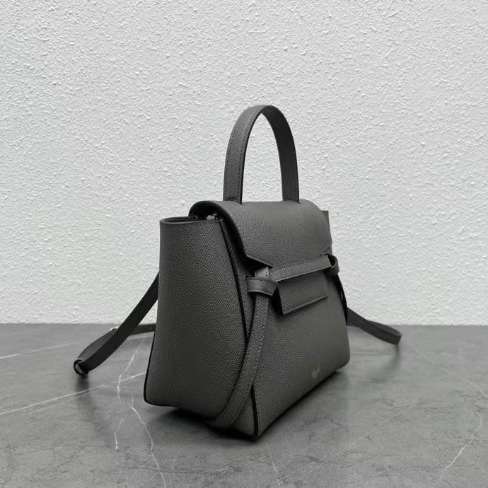 Celine Nano Belt Bag Grey Grain Leather
