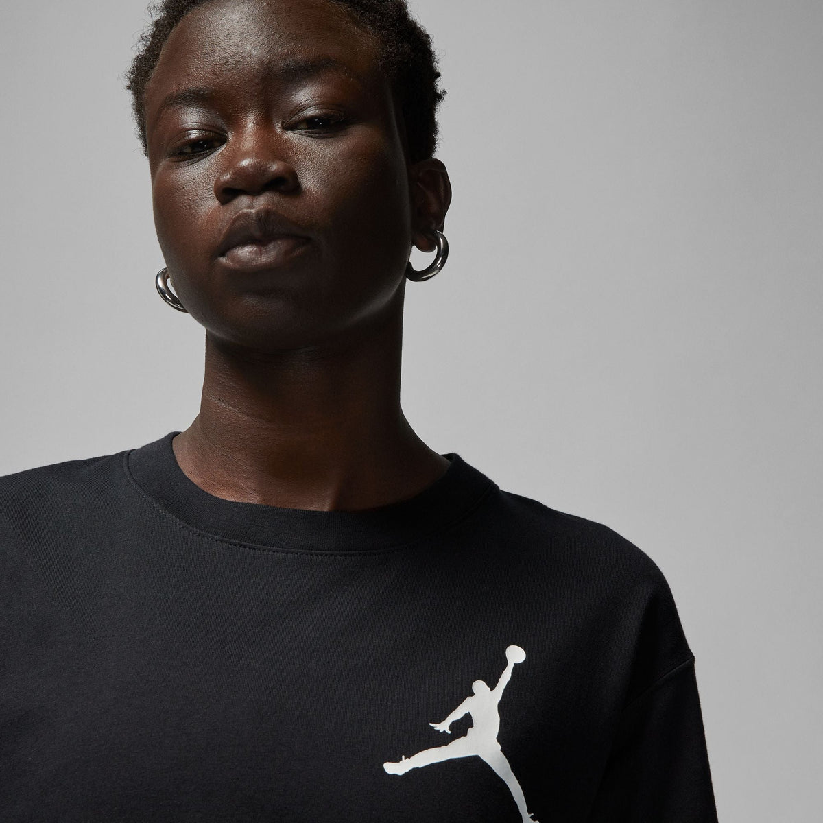 Women's Jordan Flight T-Shirt - BLACK/WHITE