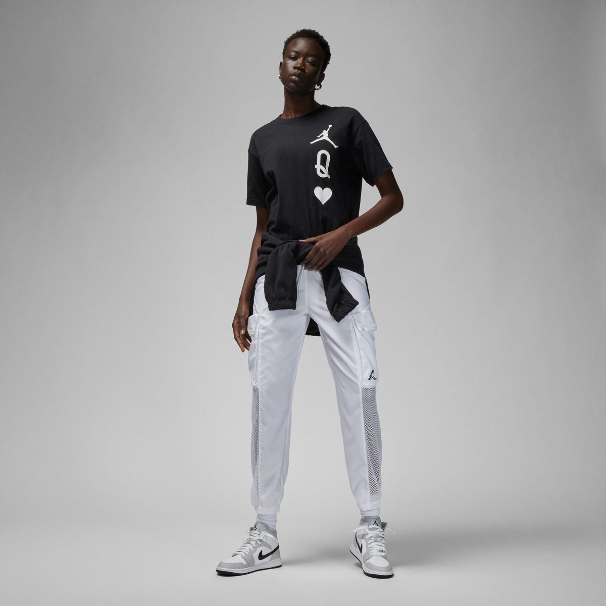 Women's Jordan Flight T-Shirt - BLACK/WHITE