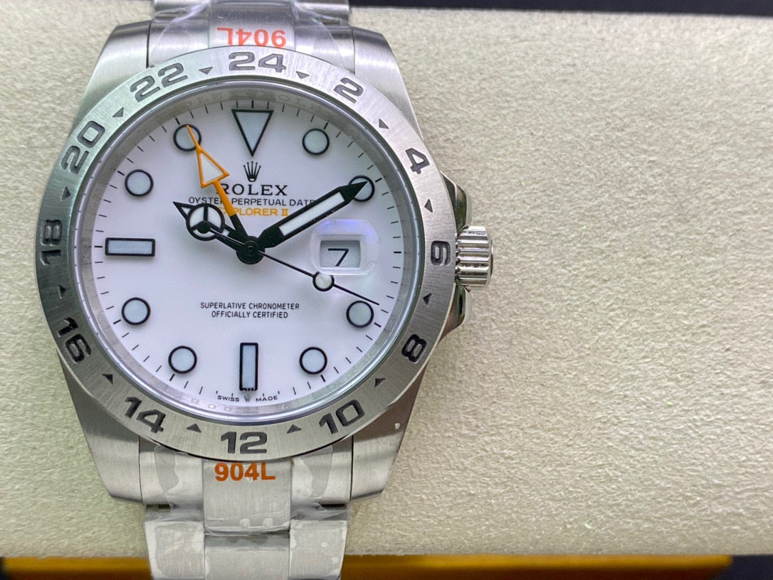EXPLORER II 42MM STAINLESS STEEL WHITE DIAL
