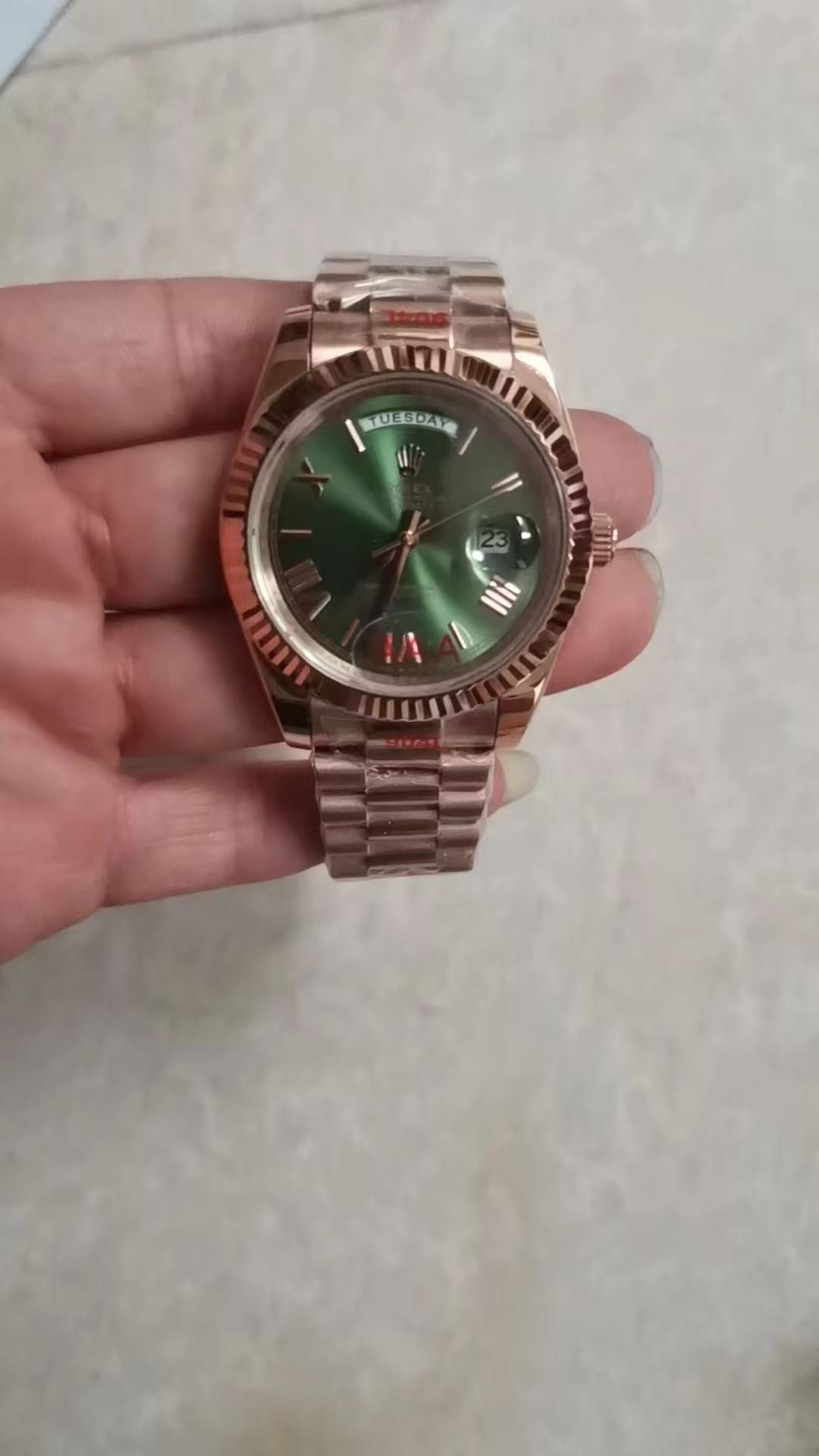 Rolex Day-Date 40 Olive Green Dial – 18K Everose Gold