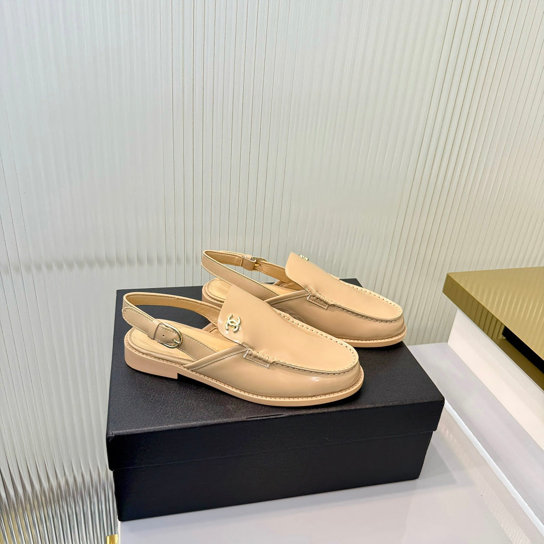 Chanel 2026 Slingback Loafers 35mm Shiny Calfskin 780968