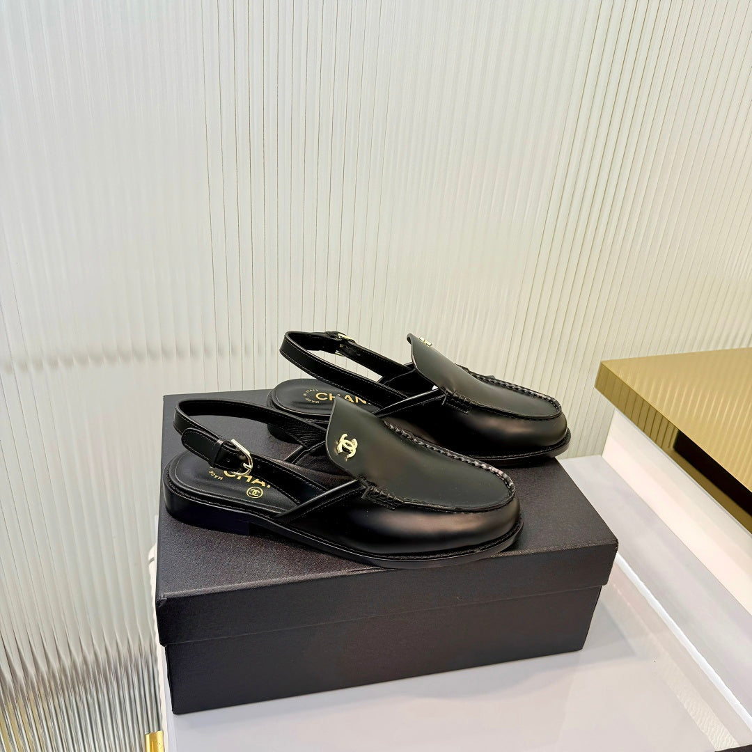 Chanel 2026 Slingback Loafers 35mm Shiny Calfskin 780968