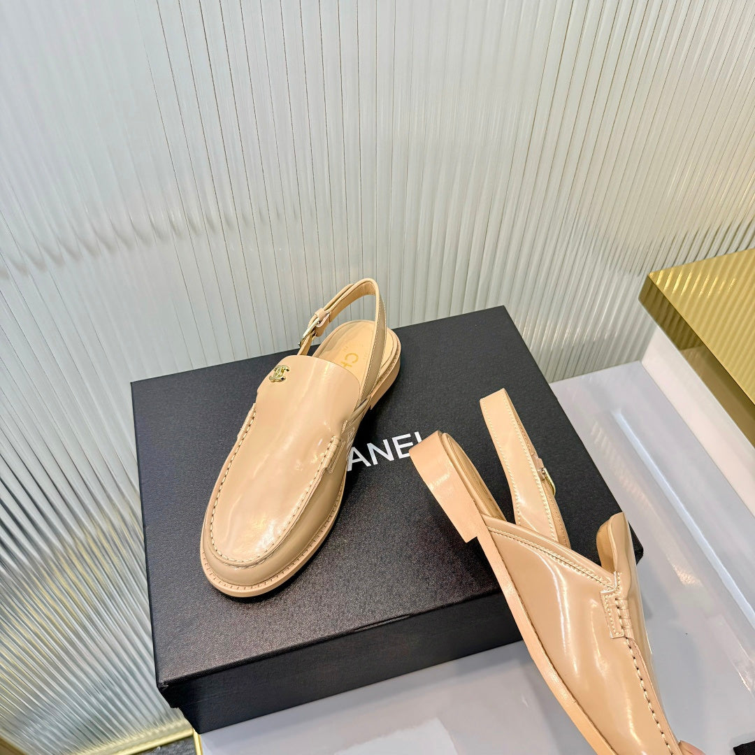 Chanel 2026 Slingback Loafers 35mm Shiny Calfskin 780968