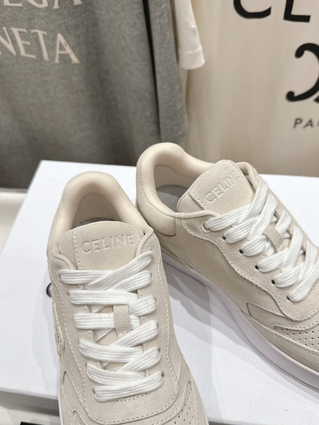 CELINE 25C SNEAKERS BEIGE SUEDE 236765