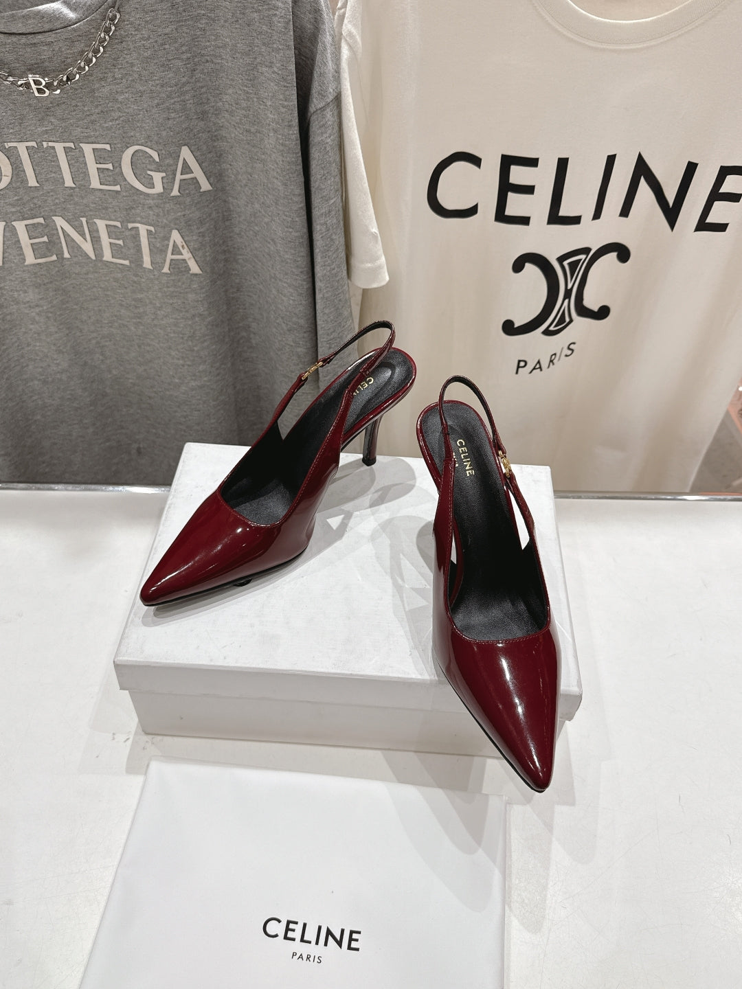 Celine 25C Slingback Pump Red Patent Leather 236770