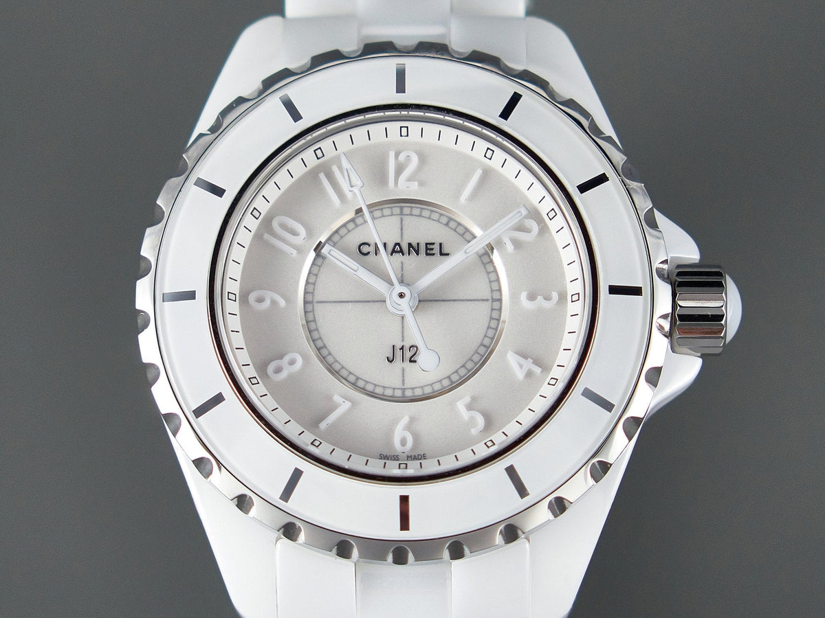 J12 Quartz White Ceramic White Numerals White Dial