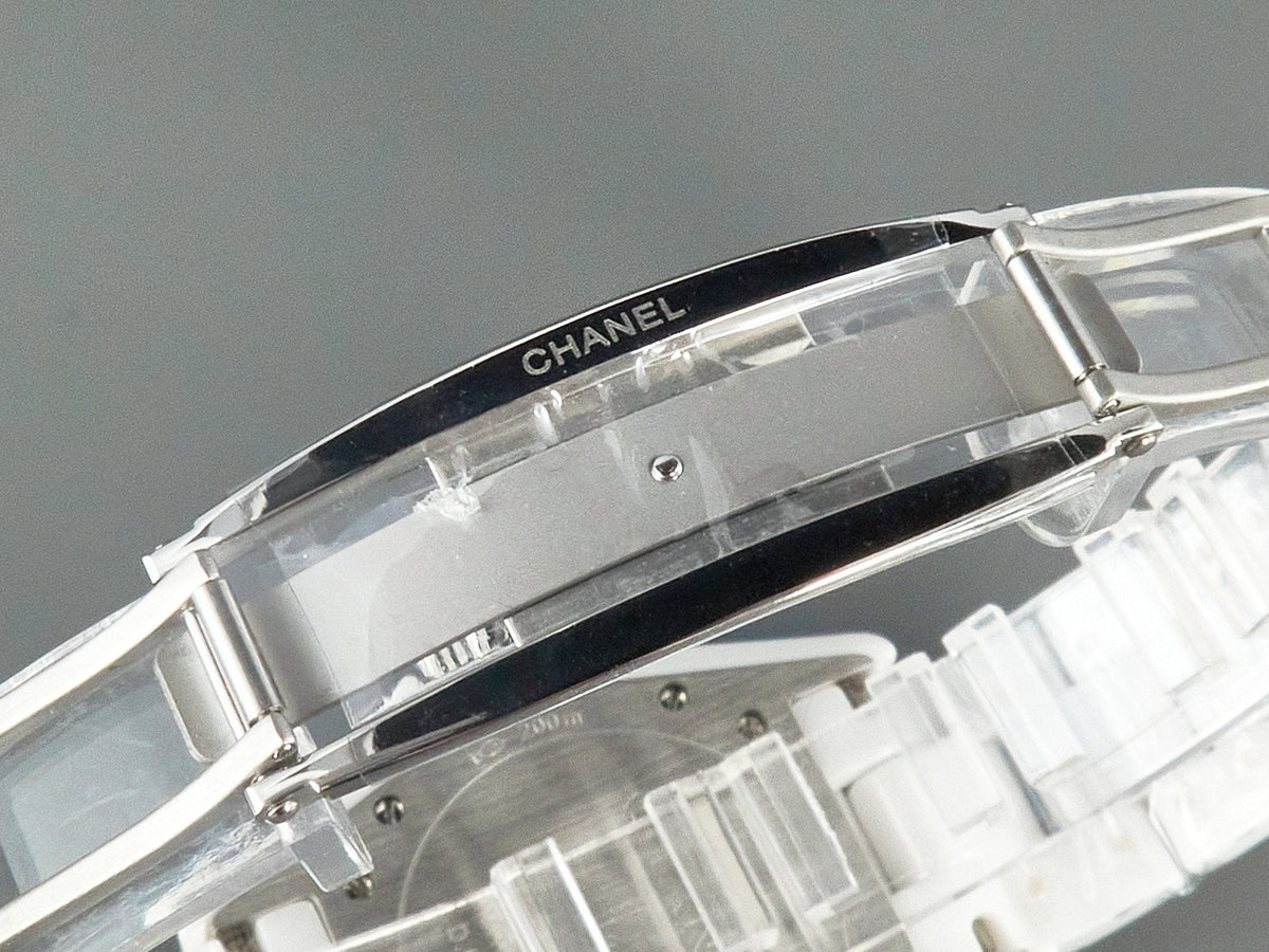 J12 Date 38mm Automatic White Ceramic Stainless Graffiti Limited