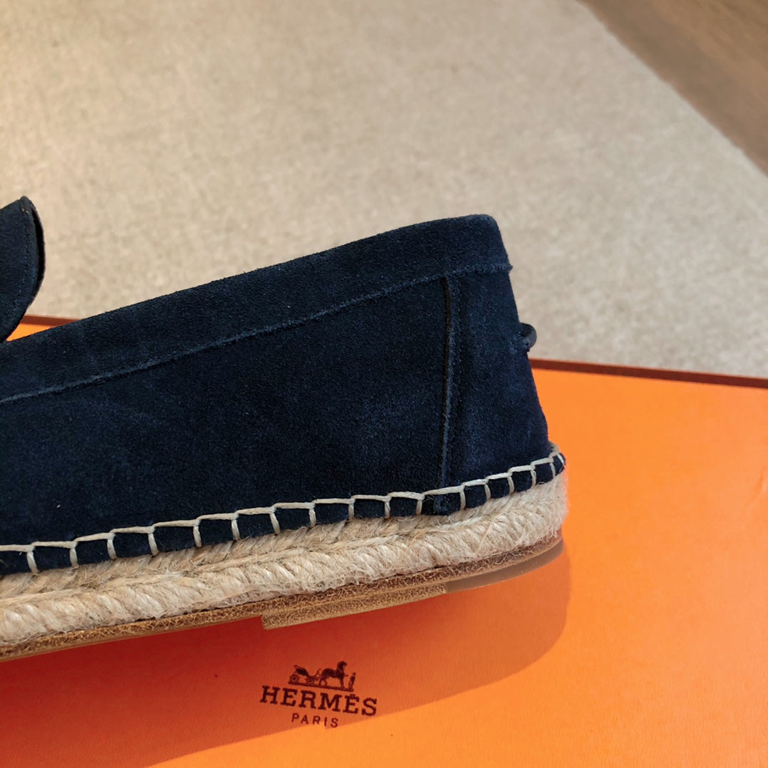 HM Trip Espadrille Marine Blue Suede
