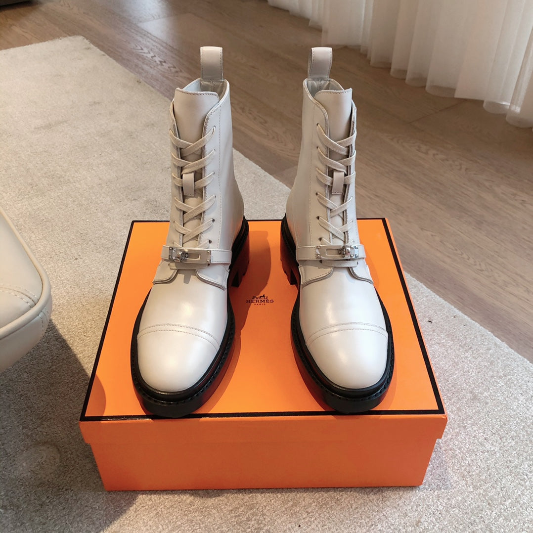 HM Funk Ankle Boot Grey Calfskin