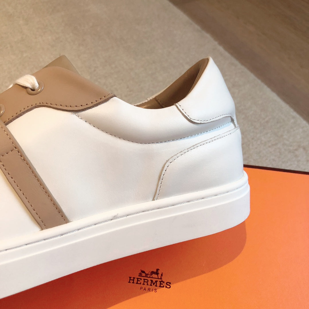 HM Day Sneaker Brown Mix White Nappa Leather 970892