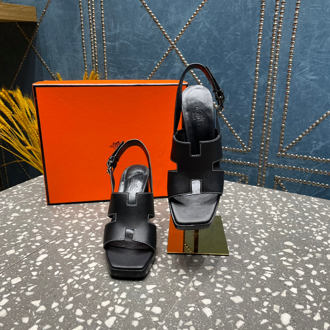 ERIS SANDAL 95 BLACK LAMBSKIN
