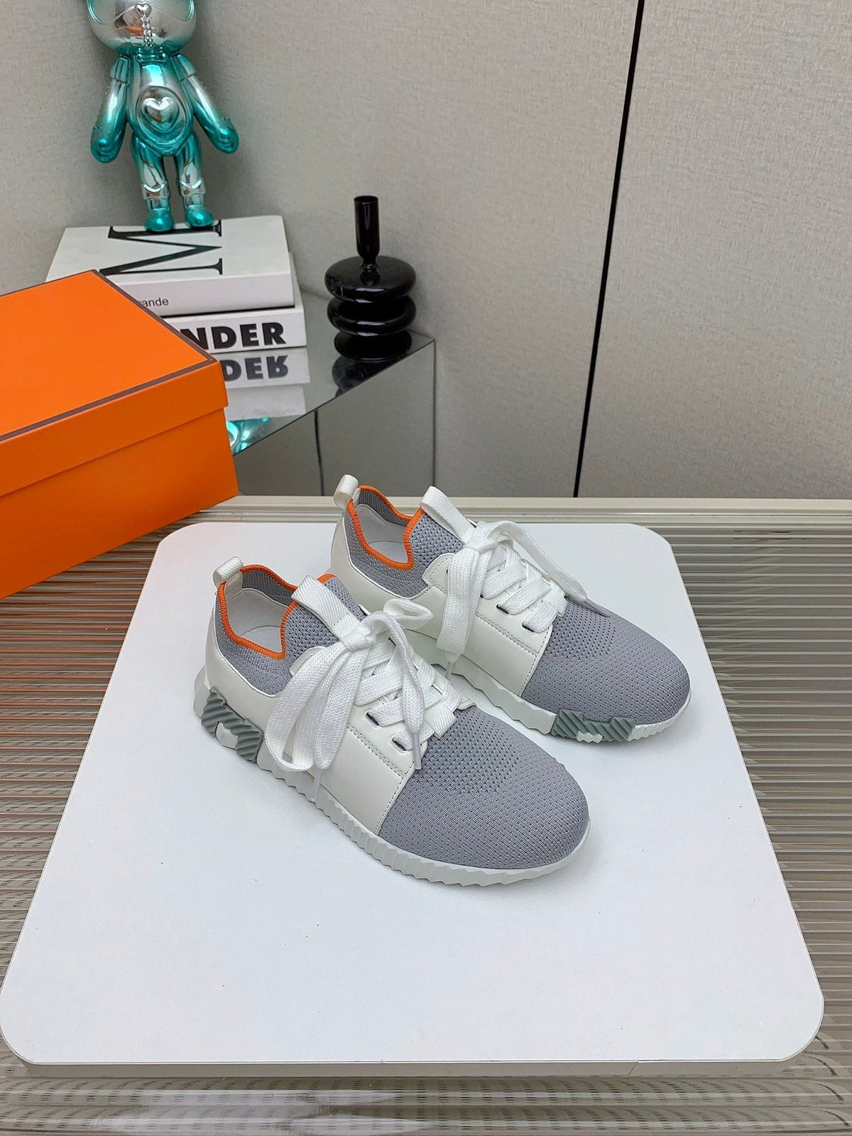 HM Depart Slip-on Sneaker In Grey Woven Fabric 106340