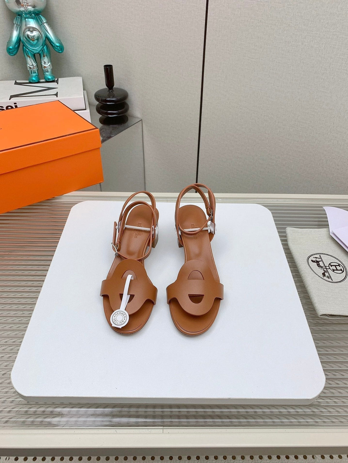 HM Juliette 60 Sandal In Brown Lambskin 106181