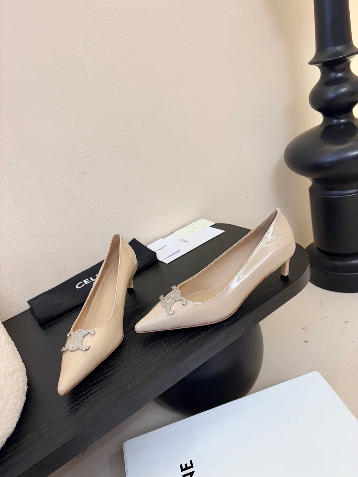CELINE Pump Nude Patent Calfskin 235699
