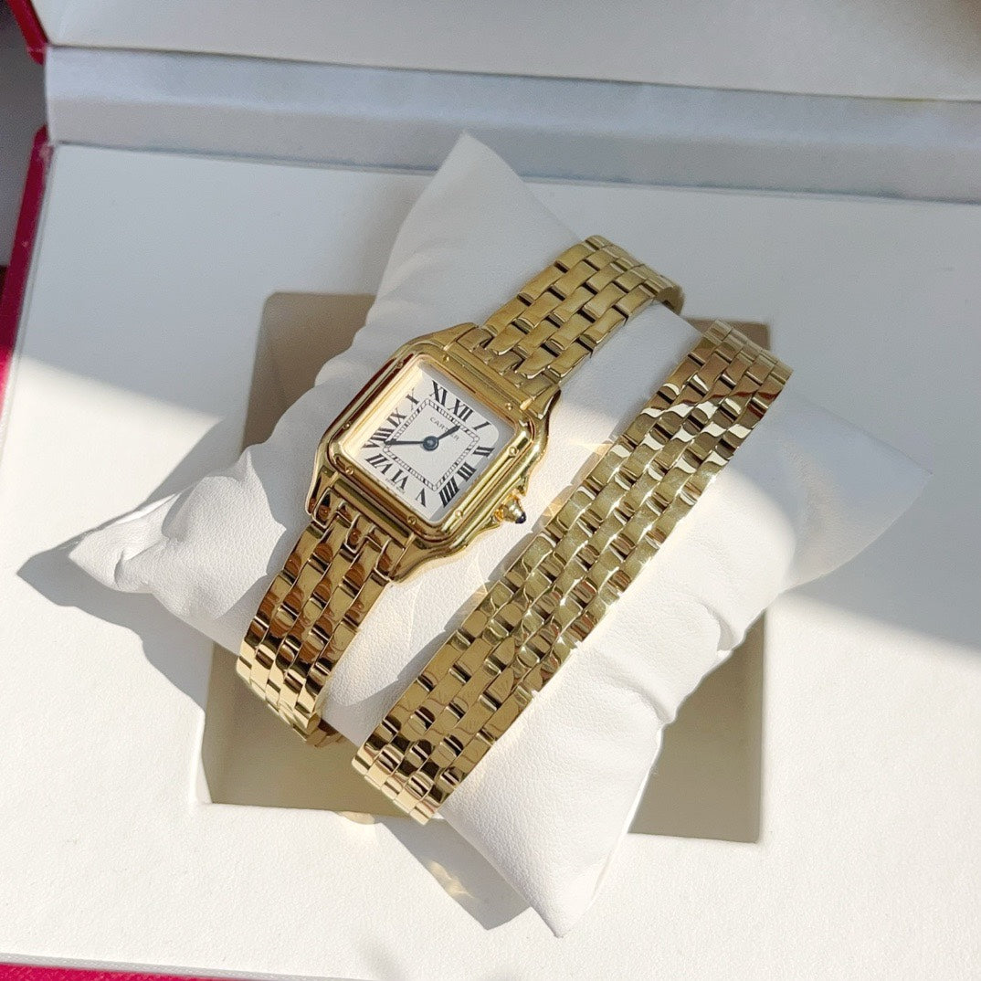 Panthere 22mm Yellow Gold Double Chain 44cm