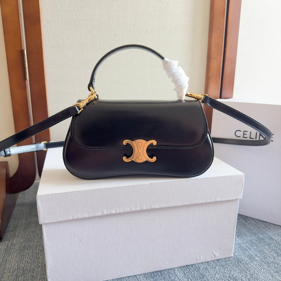 Celin Teen Lola 20 Black Calfskin