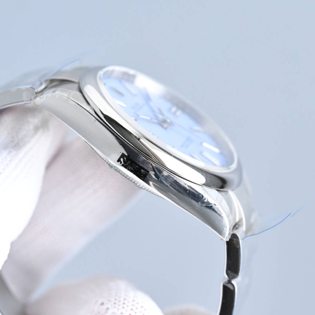 Rolex Perpetual 41mm Silver Light Blue