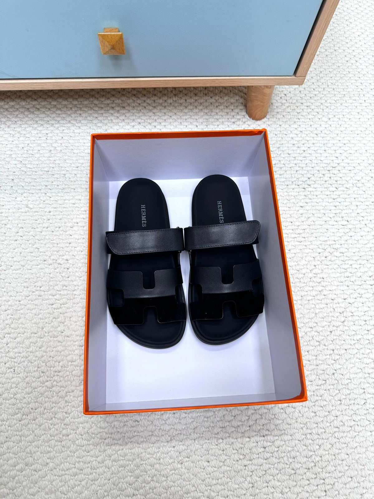 HM Chypre Sandal In Black Cowhide And Suede 968869