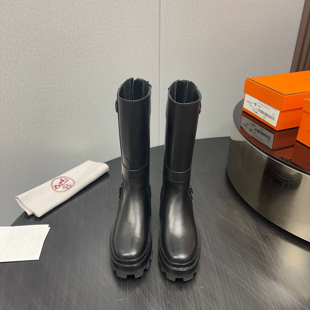 HM Jaimy High Boot 30mm In Black Cowhide 952467