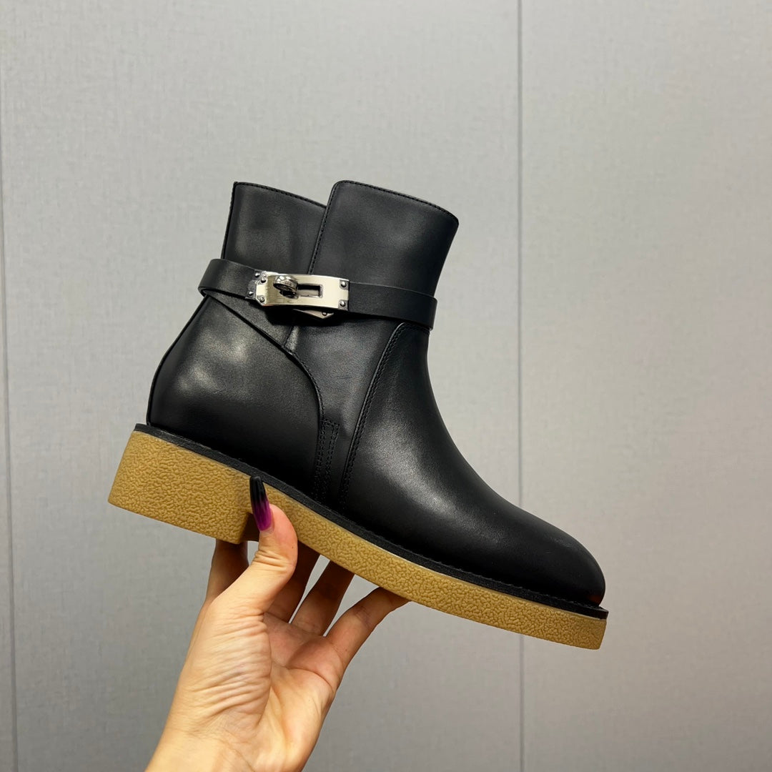 HM History Ankle Boot 30mm Black Cowhide 952479
