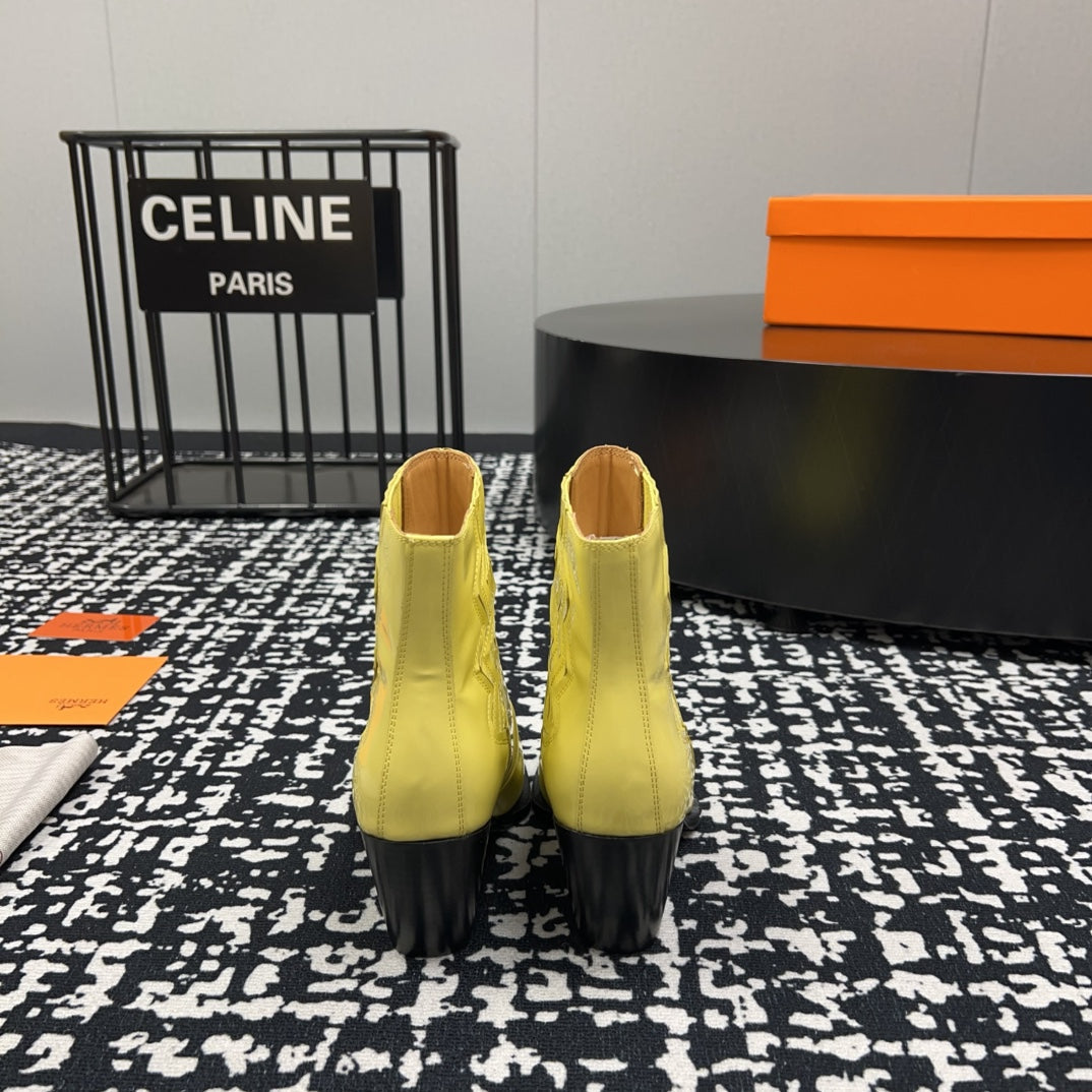 HM Vegas Ankle Boot 75mm Yellow Cowhide 952374