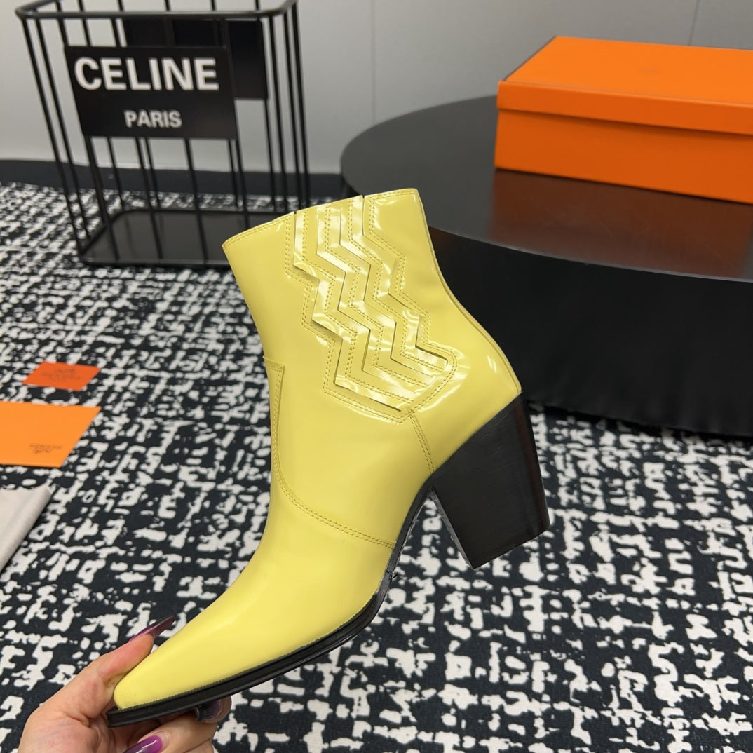 HM Vegas Ankle Boot 75mm Yellow Cowhide 952374