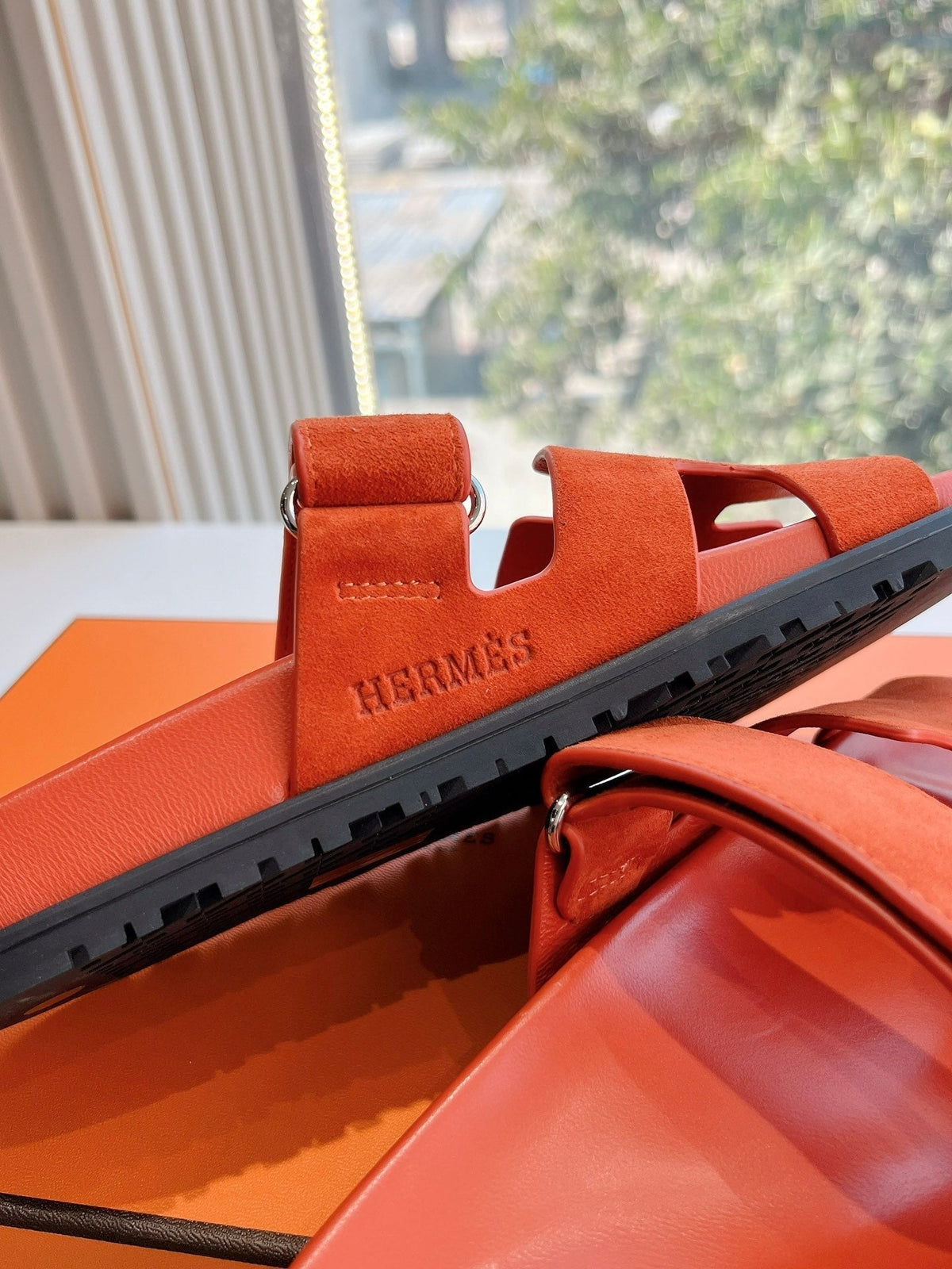 HM Chypre Sandal Orange Suede 202809