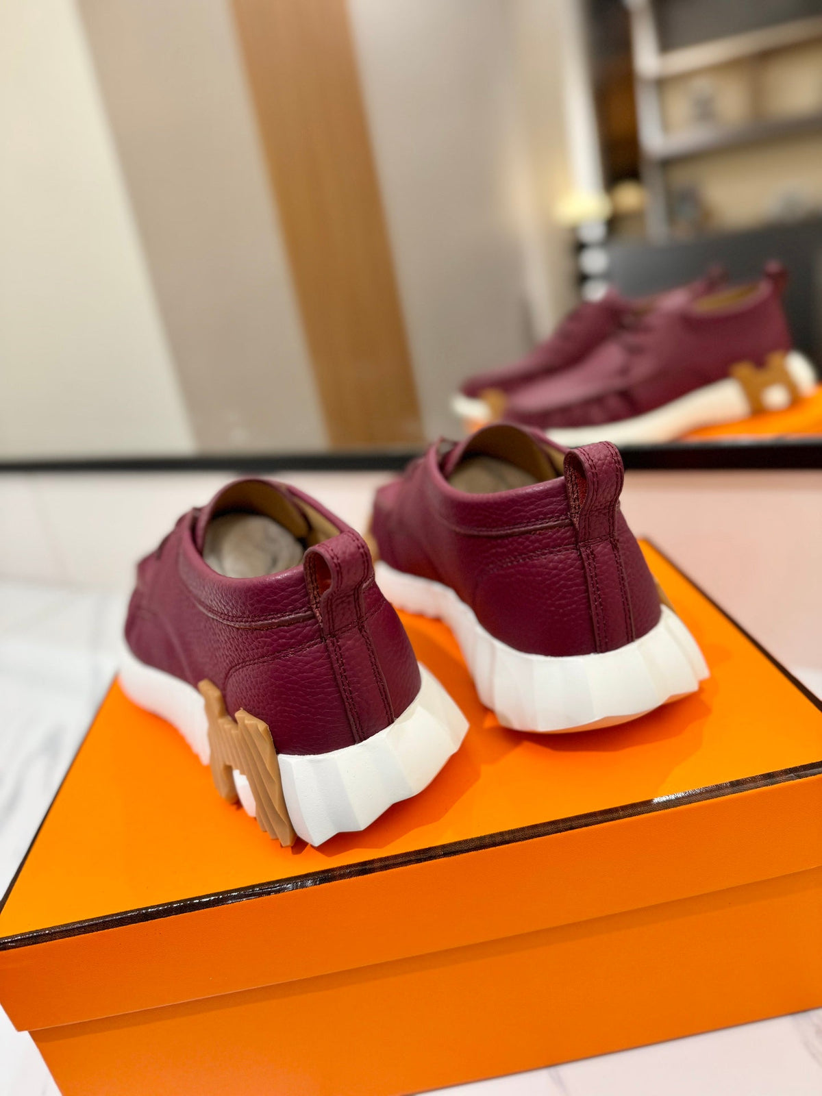 HM Increase Sneaker Red Purple Cowhide 983027