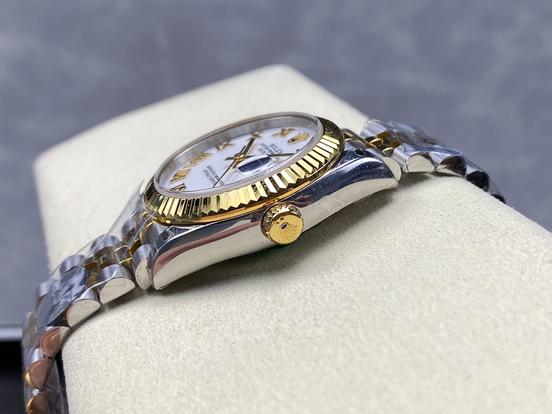 Datejust 31mm Yellow Gold Steel White Dial