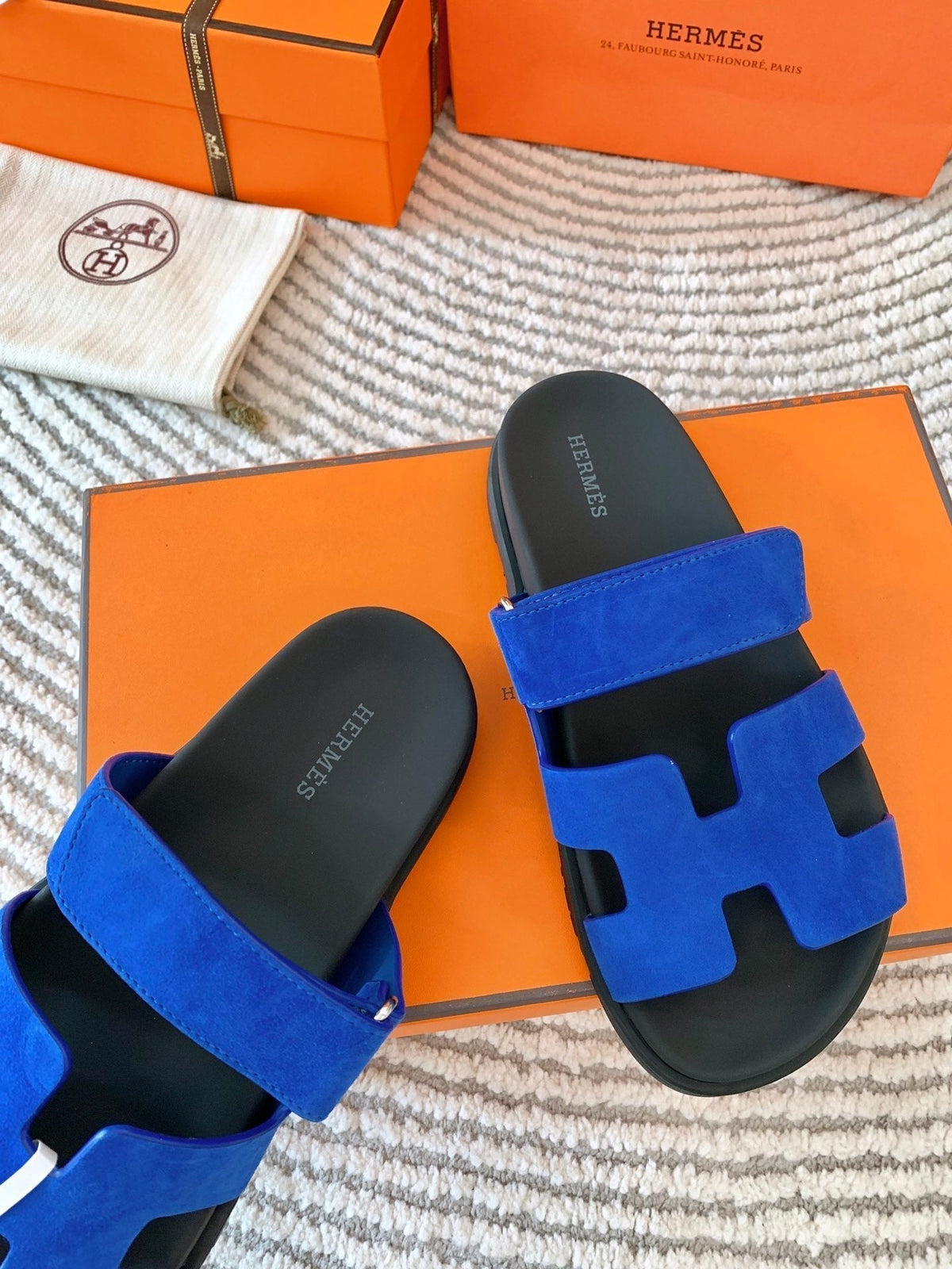 HM Chypre Sandal Blue Suede 963543