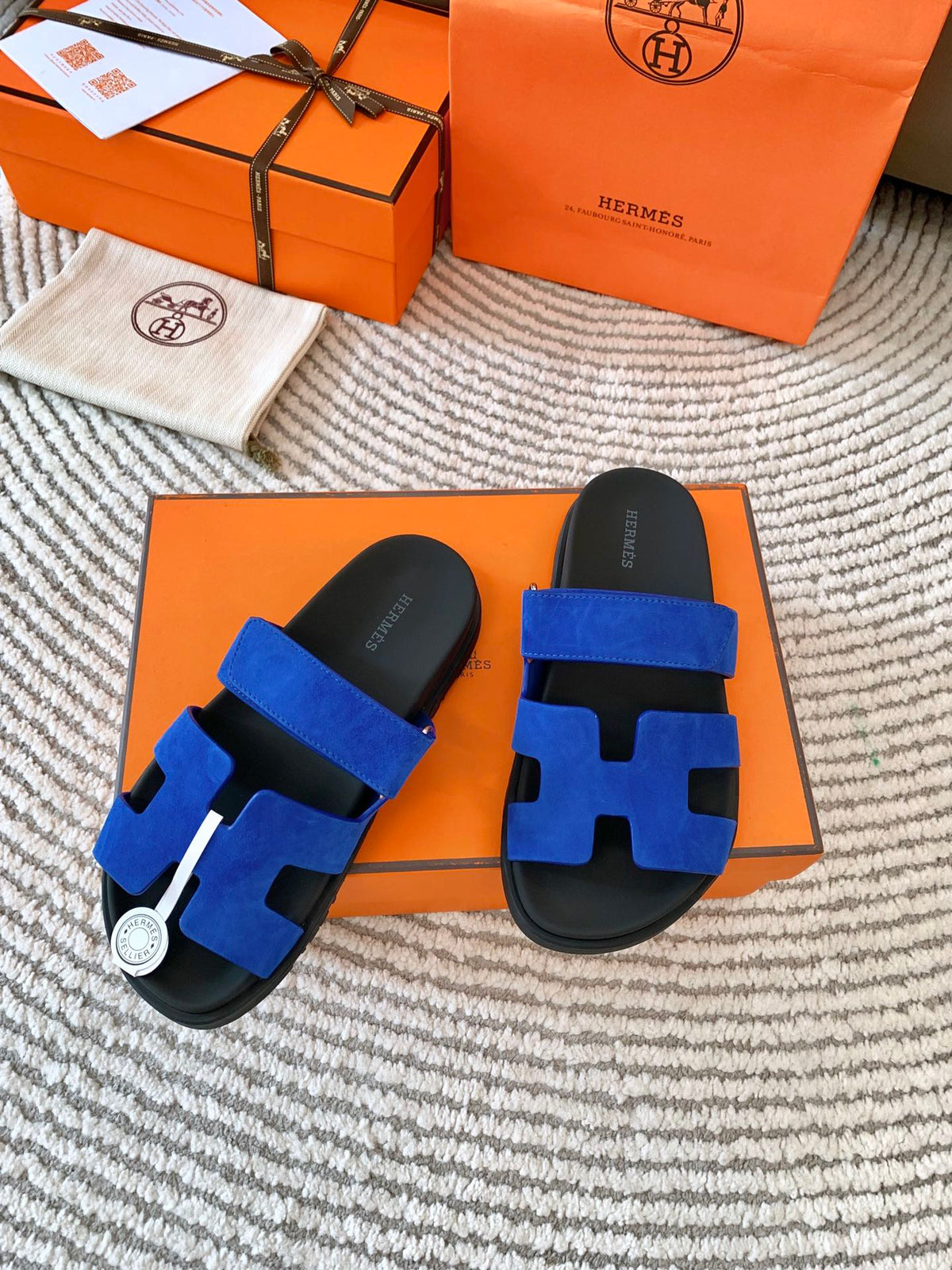 HM Chypre Sandal Blue Suede 963543