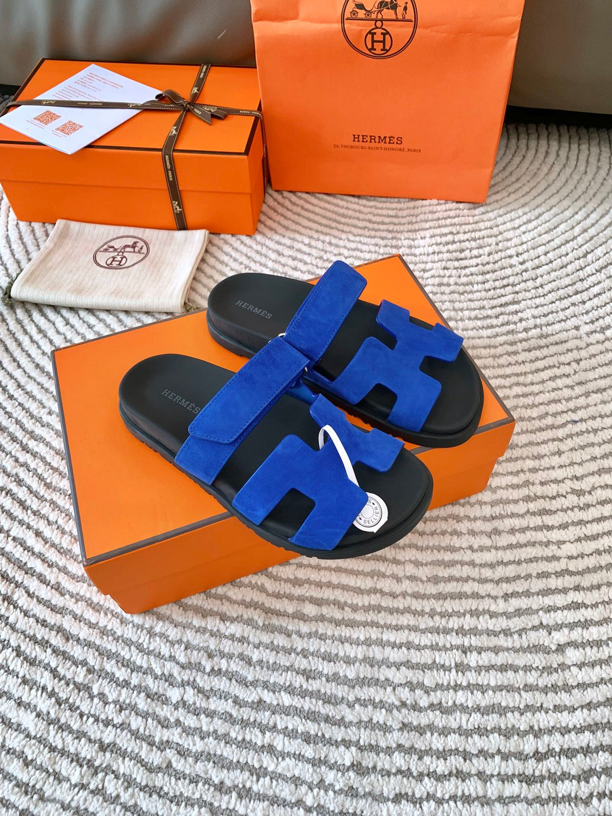 HM Chypre Sandal Blue Suede 963543