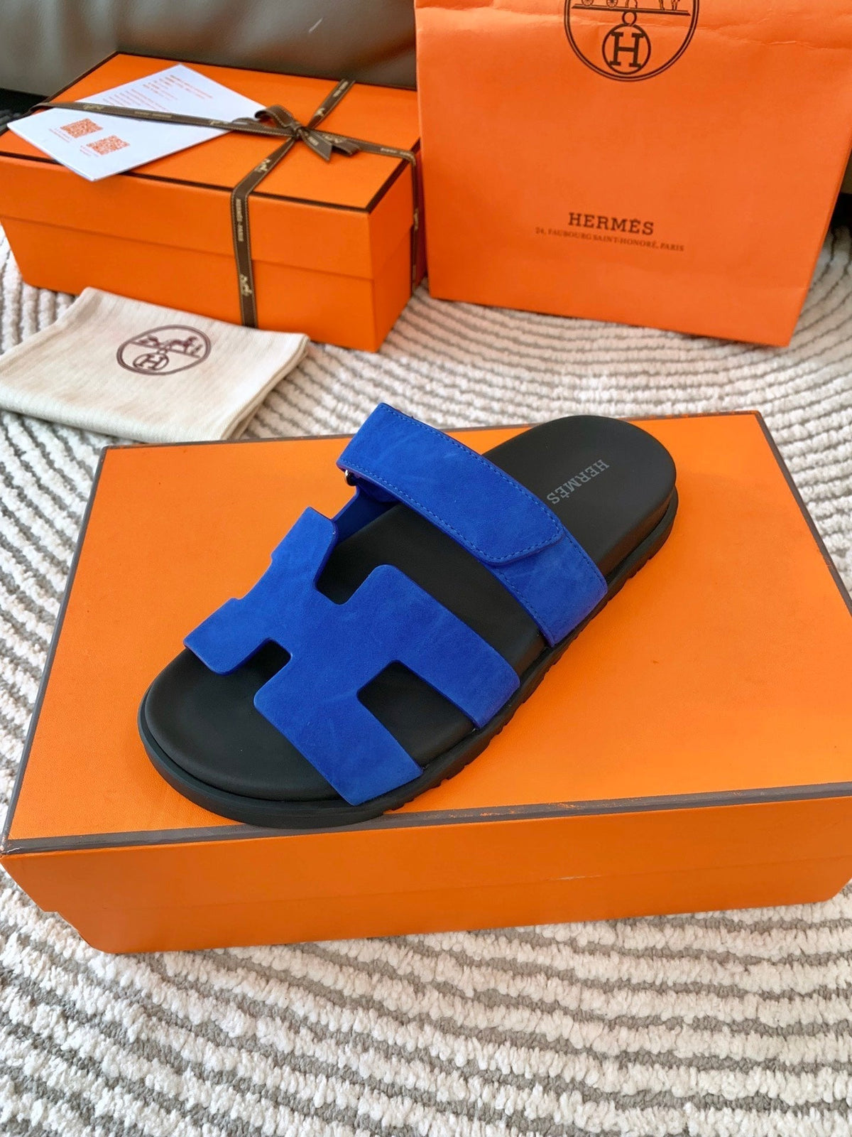 HM Chypre Sandal Blue Suede 963543