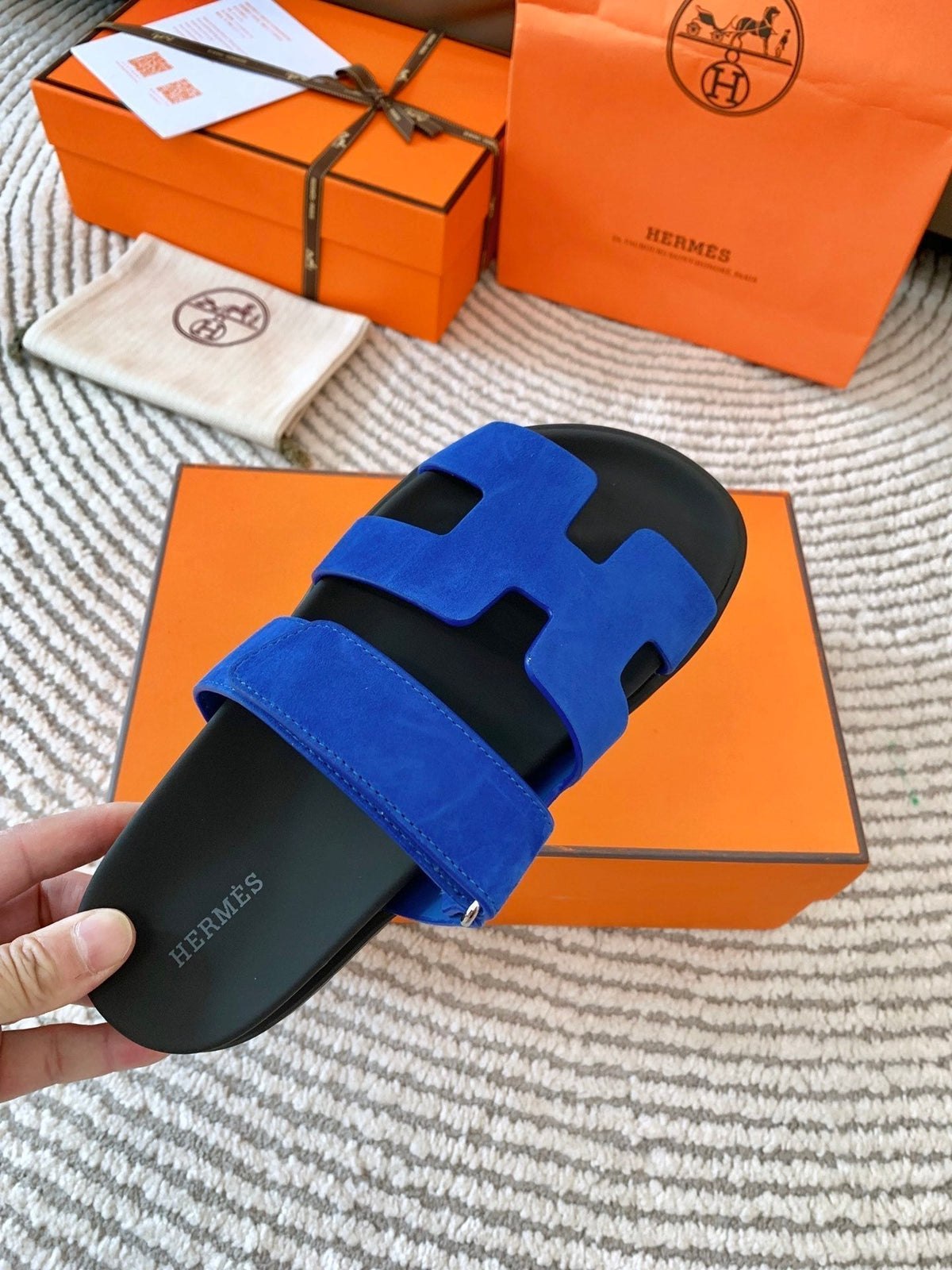 HM Chypre Sandal Blue Suede 963543
