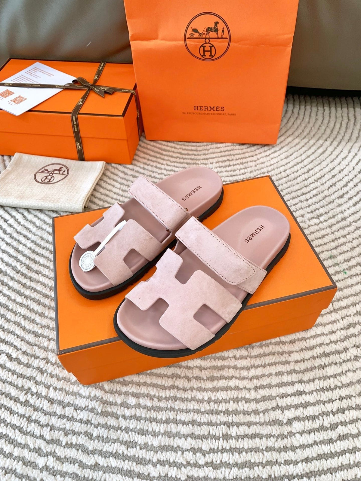 HM Chypre Sandal Light Pink Suede 963546