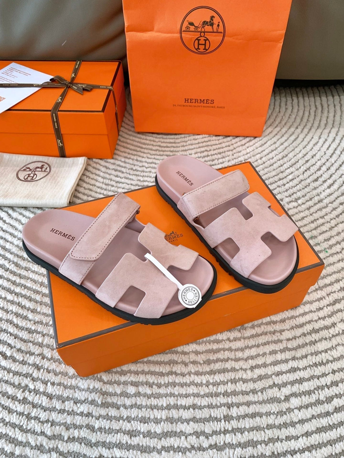 HM Chypre Sandal Light Pink Suede 963546
